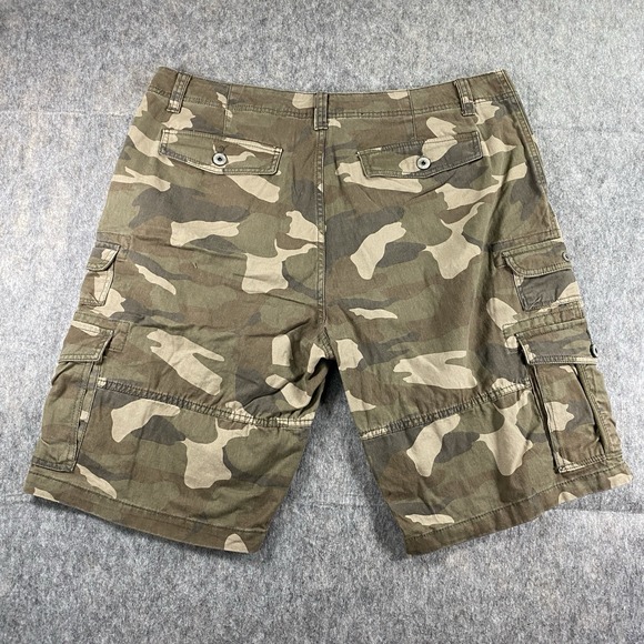 Iron Co Shorts Men's 40 Green Camouflage Baggy‎ Wide Leg Y2K Cargo NWT - Picture 12 of 13